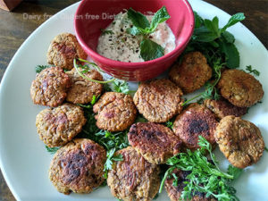 Baked Falafel with Black eyed beans